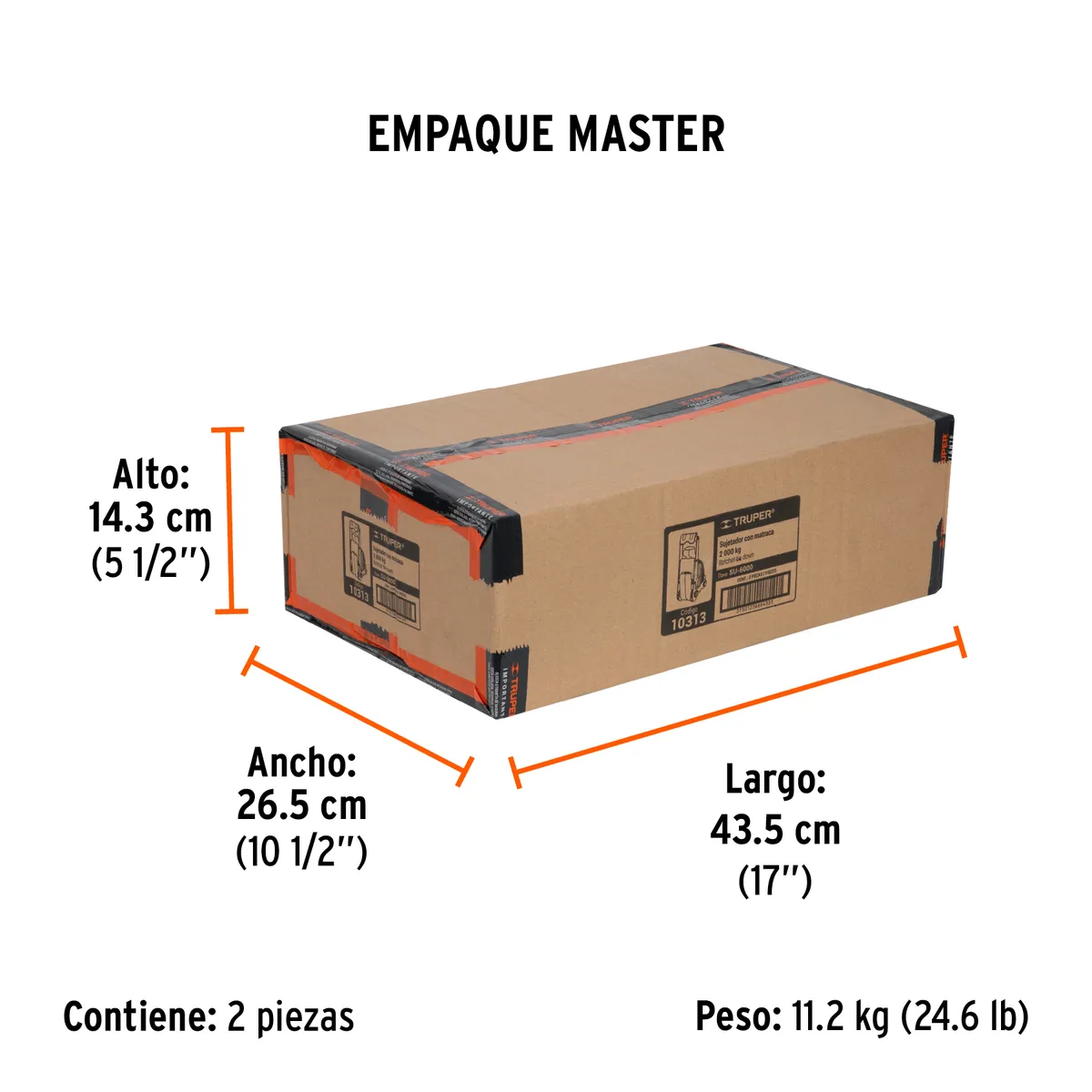 Sujetador con Matraca Truper SU-6000 - 10313