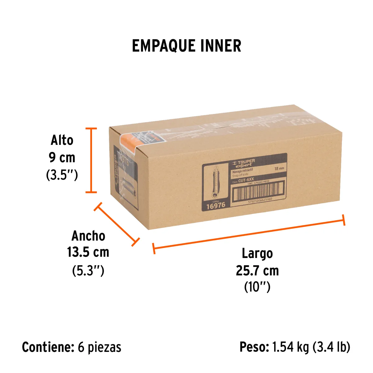Cutter Truper Expert Trabajo Pesado 18 mm - 16976