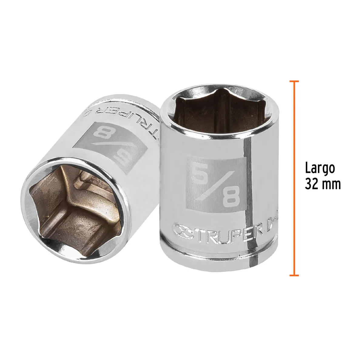 Dado de 5/8" 6 Puntas Cuadro 3/8" Truper - 13611