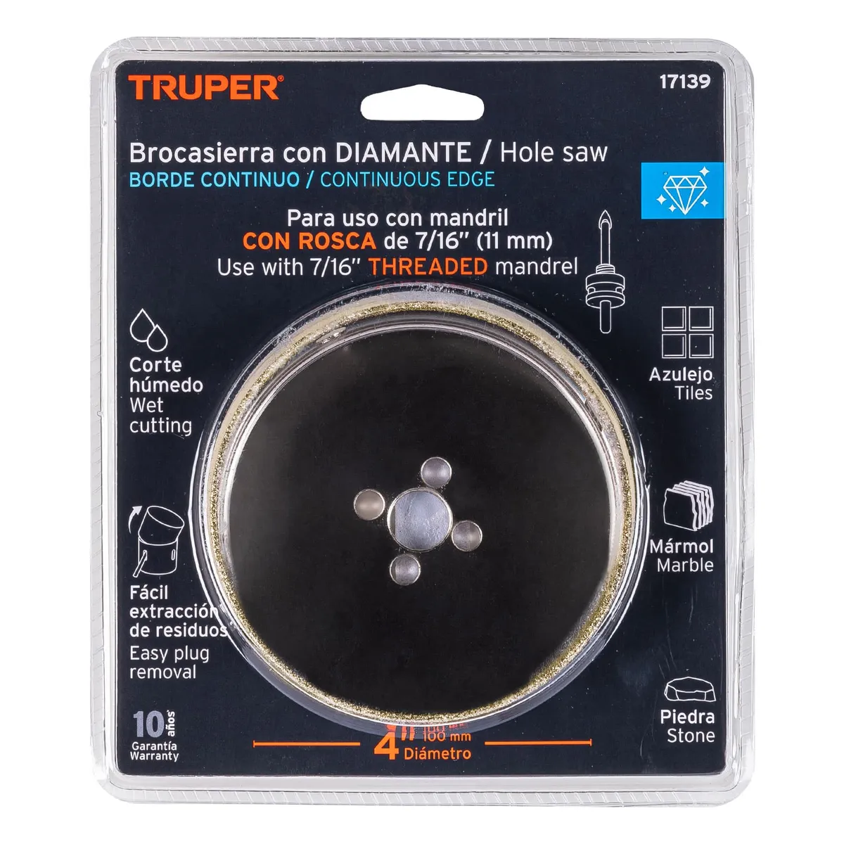 Brocasierra de Diamante 4" Truper - 17139