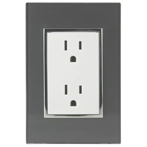Placa Venecia Humo con Contacto Doble SANTUL - 4539