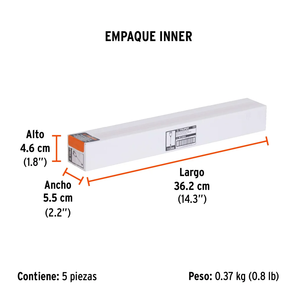 Broca SDS Plus 1/4" x 10" Truper - 11266