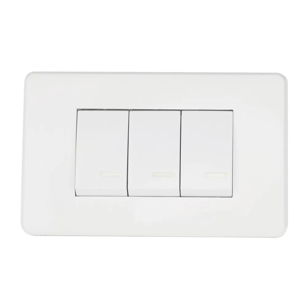 Apagador Triple con Placa Blanco Argos - 8840915