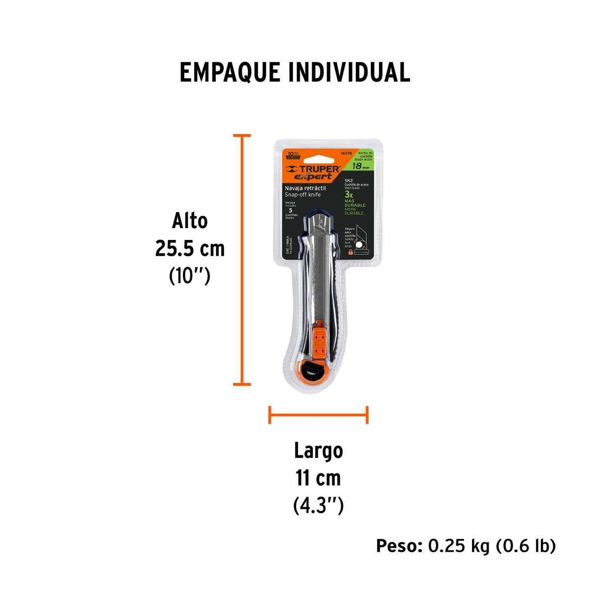 Cutter Truper Expert Trabajo Pesado 18 mm - 16976