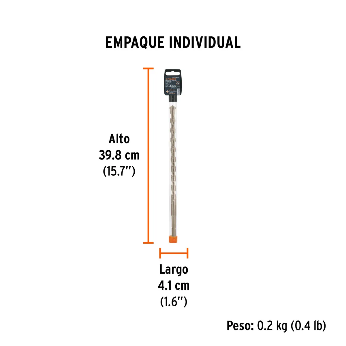 Broca SDS Plus 9/16" x 12" Truper - 11274