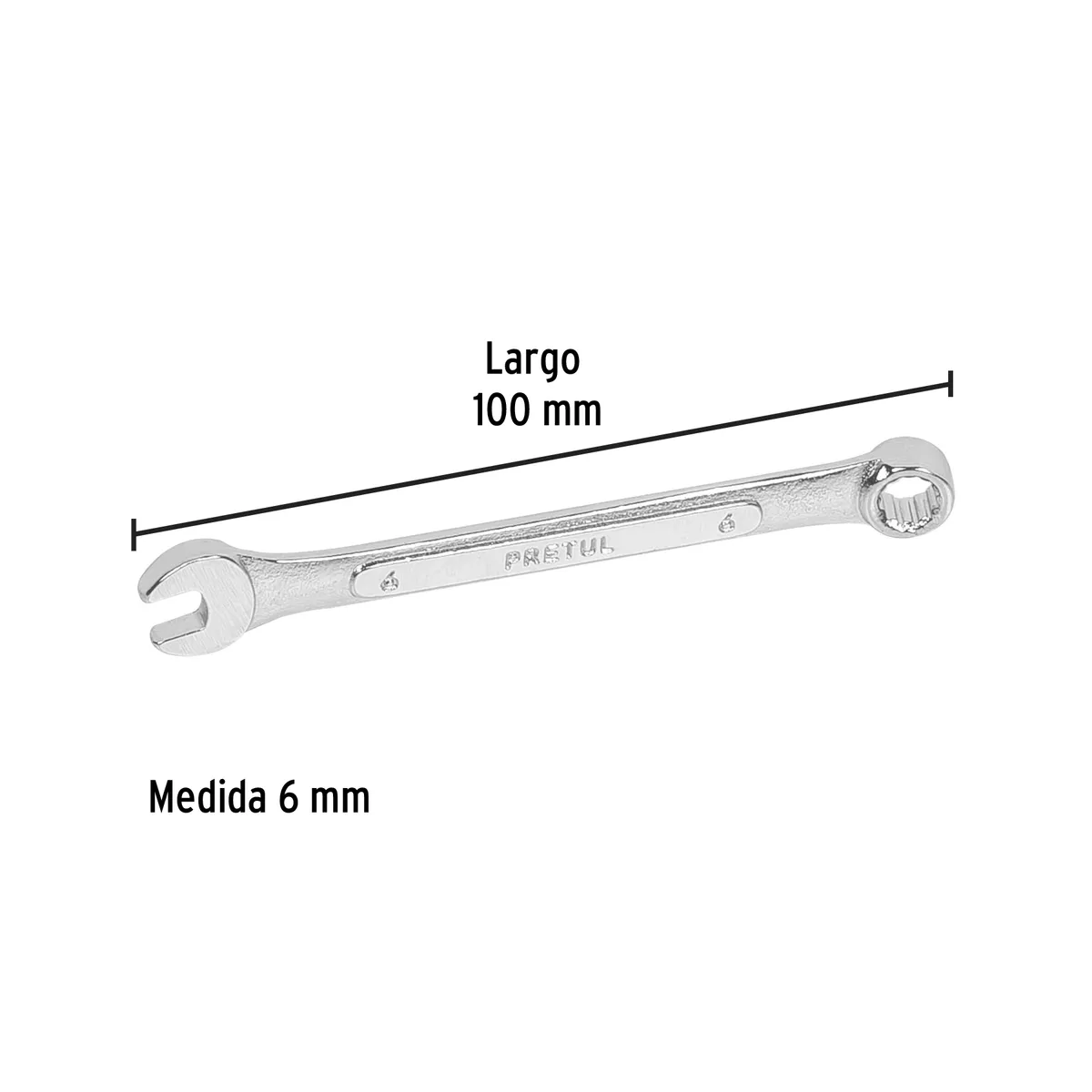 Llave Combinada 6 mm Pretul LL-2006MP - 21900