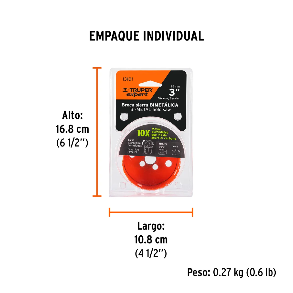 Brocasierra Bimetálica 3" Truper - 13101