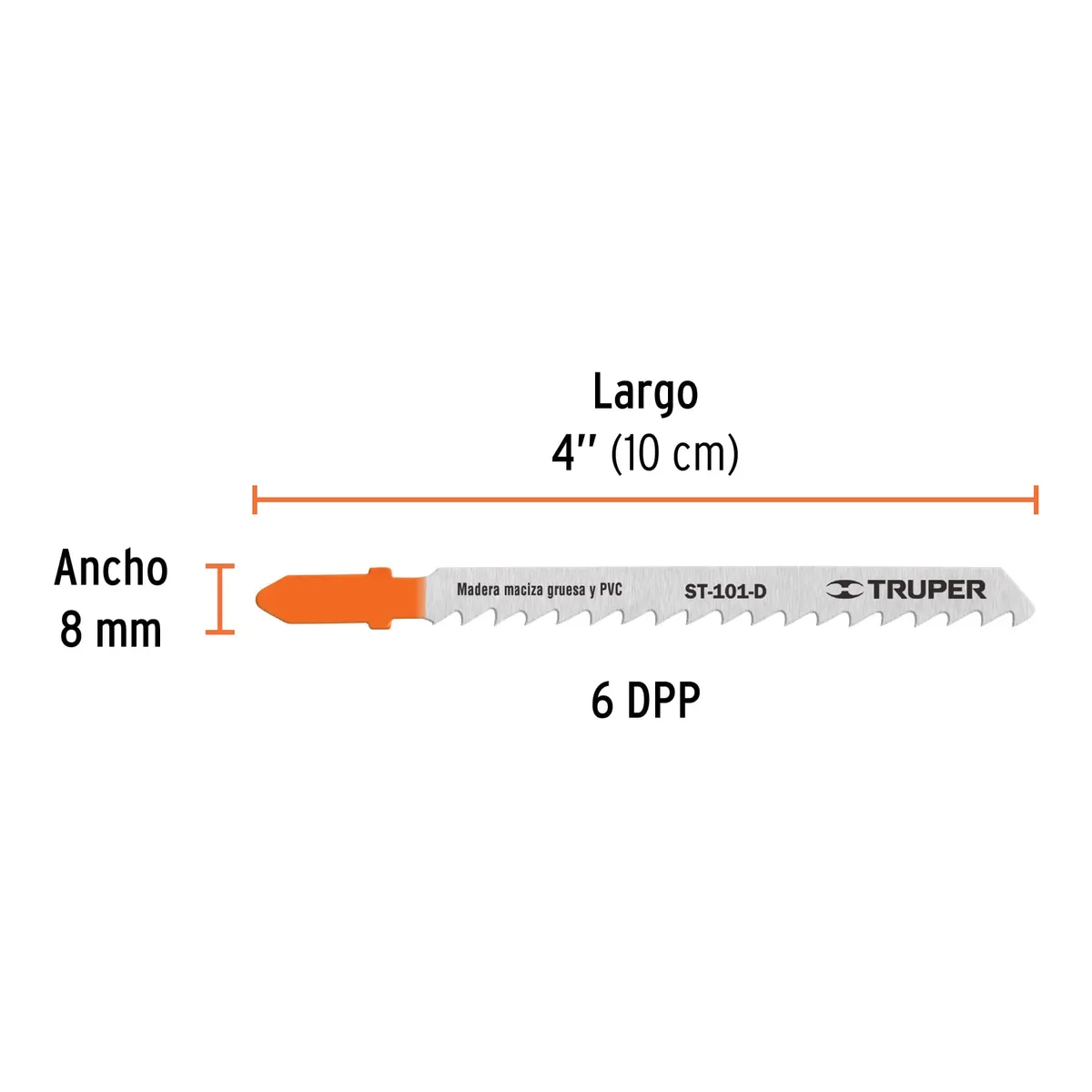 Blíster con 5 Seguetas 6 DPP para Madera Zanco T Truper - 18126