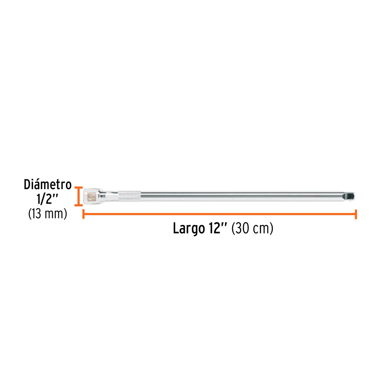 Extensión 3/8" x 12" para Matraca E-5262 Truper - 13667