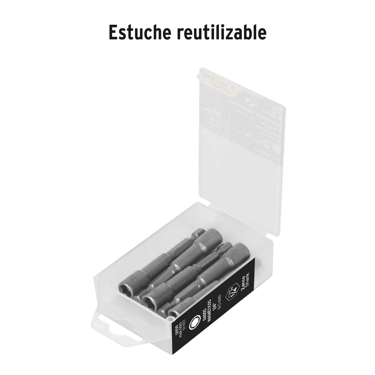 Estuche con 5 Dados Magnéticos 1/4" x 2 1/2" Truper - 12939