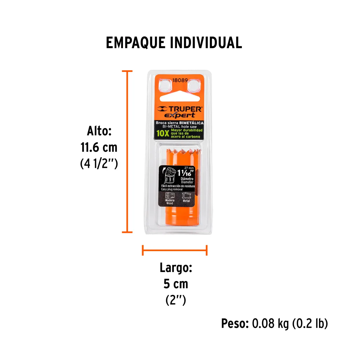 Brocasierra Bimetálica Truper Expert 1 1/16" - 18089