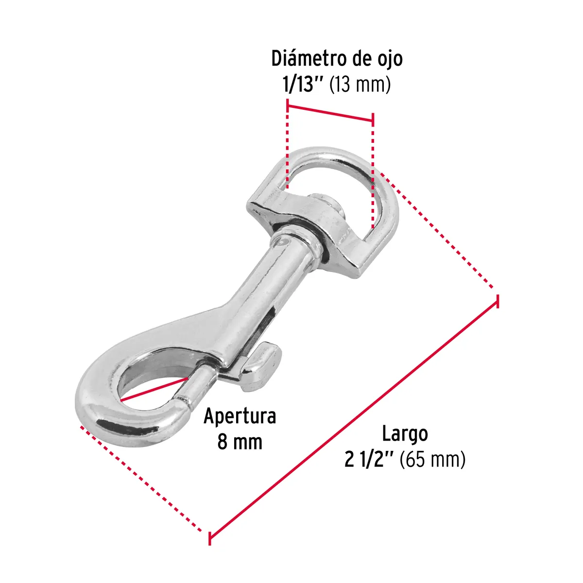 Bandola de Zinc Giratoria 1/2" Fiero - 44030
