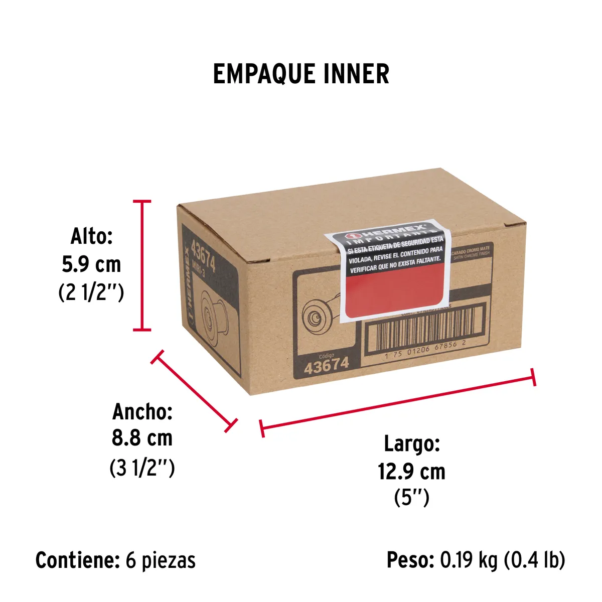 Mirilla de Seguridad Cromo Mate MIRI-3 Truper - 43674
