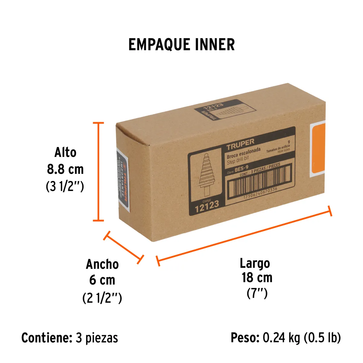 Broca Escalonada 9 Escalones Truper - 12123