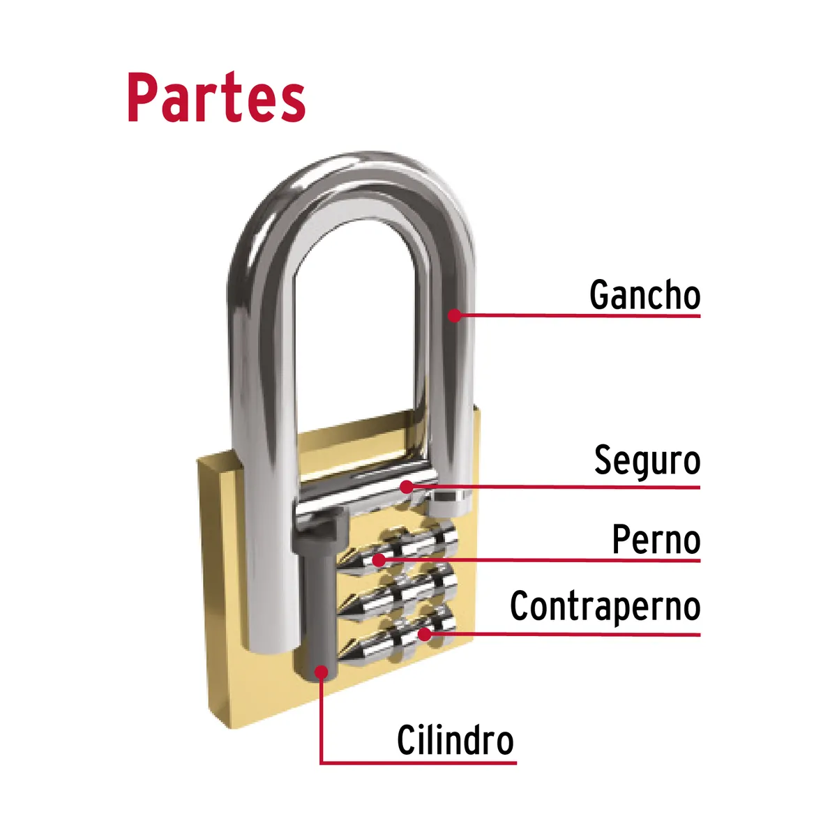 Candado de Hierro 25 mm CHB-25PL Truper - 27074