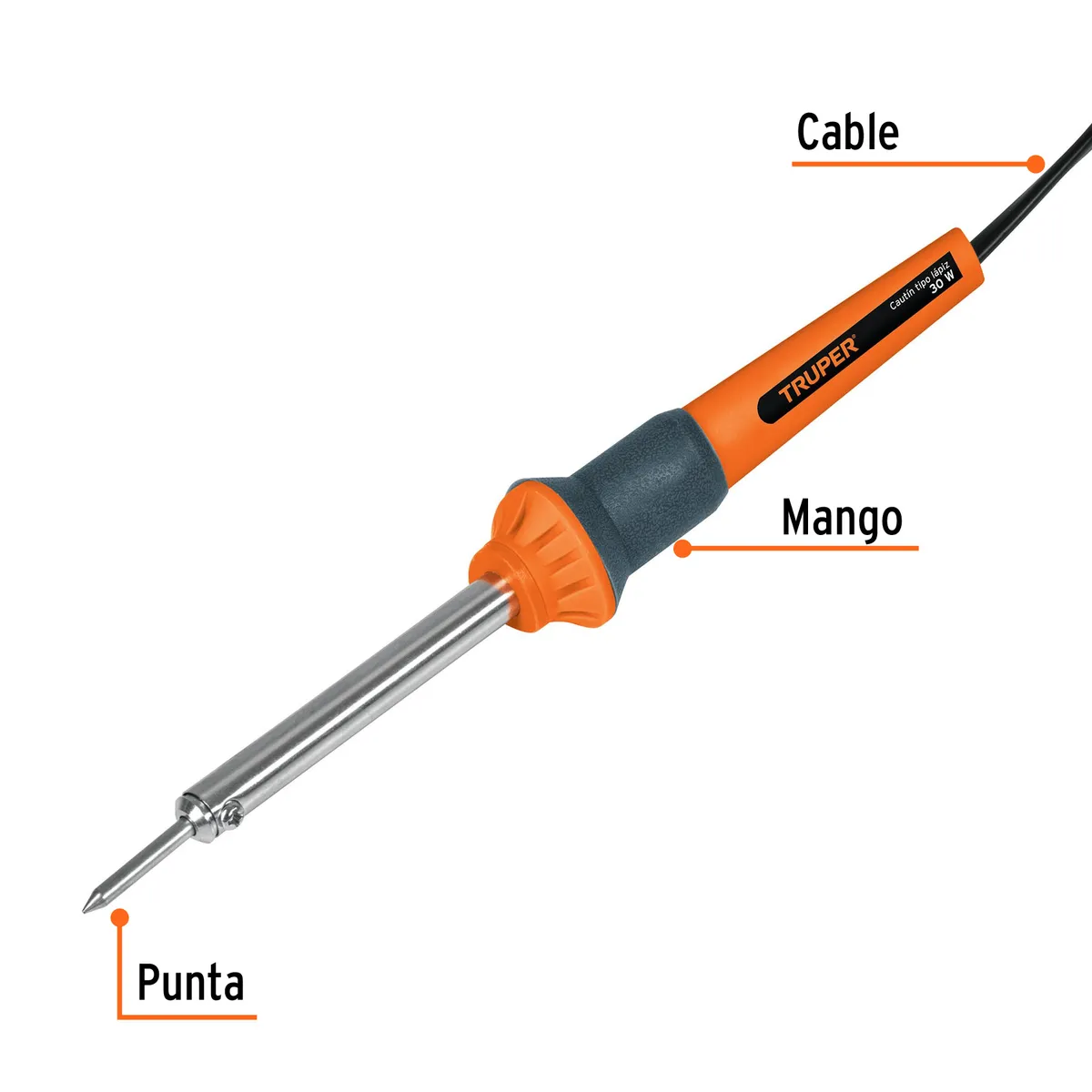 Cautín Tipo Lápiz para Trabajo Ligero 30 W Truper - 17545