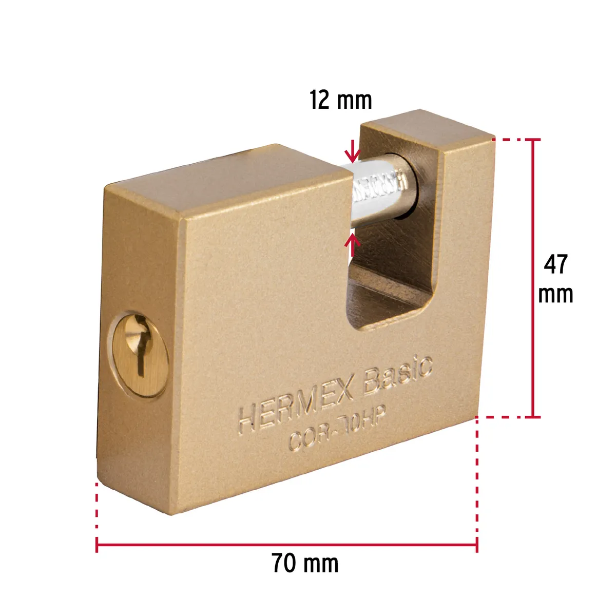 Candado Antipalanca 70 mm COR-70HP Truper - 23540