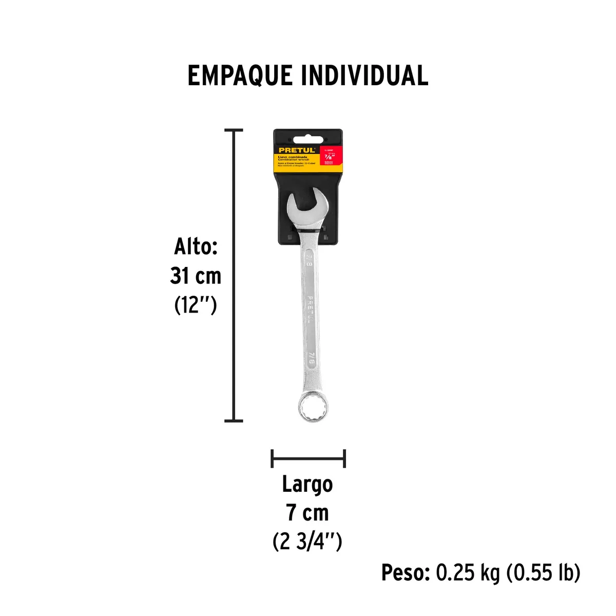 Llave Combinada 7/8" Pretul LL-2028P - 21890