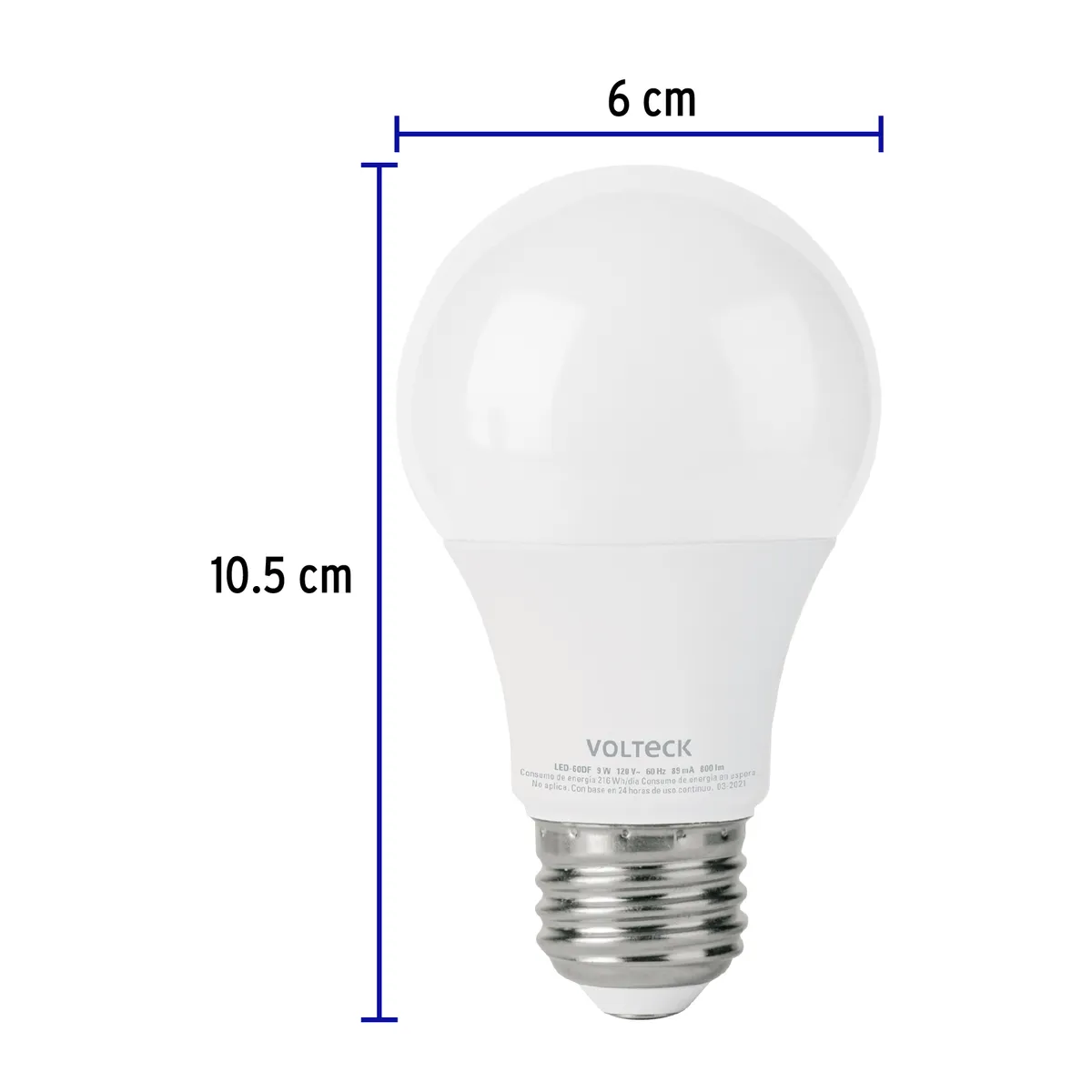Foco LED 9 W (60 W) 6500 K Atenuable Luz Blanca Fría Volteck - 48297