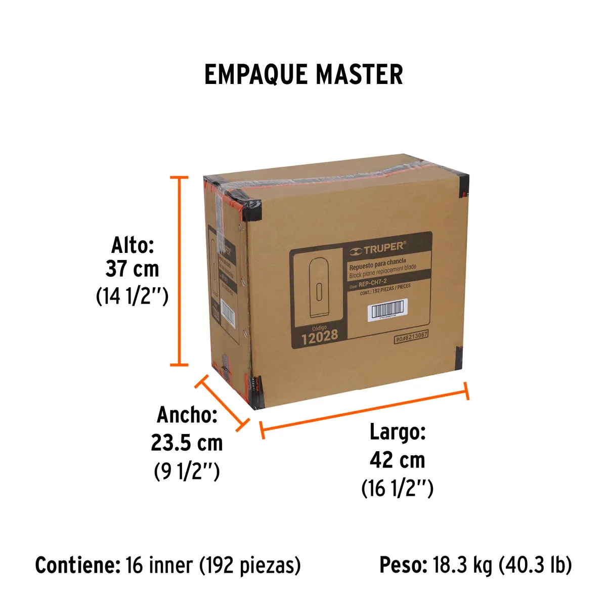 Repuesto de Cuchilla para Cepillo CH-7 Truper - 12028
