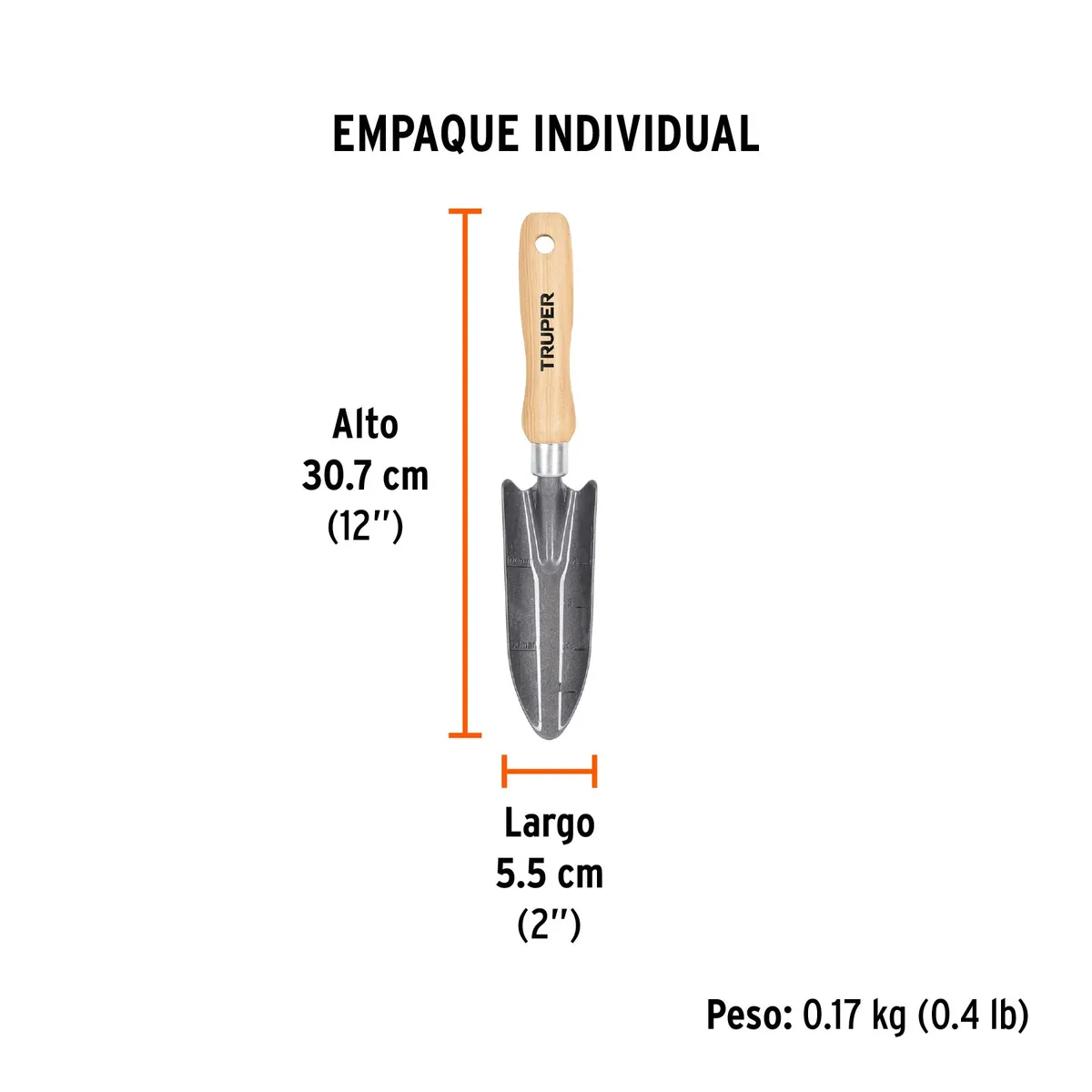 Trasplantador para Jardín Mango de 6" Truper - 15022