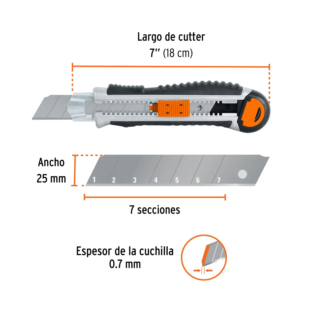 Cutter Truper Expert Trabajo Pesado 25 mm - 17902