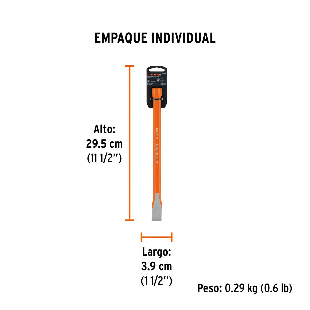 Cincel de Corte Frío 3/4" x 10" Truper - 12145