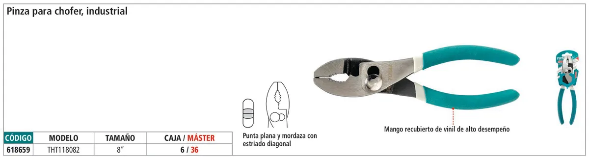 Pinza para Chofer 8" Industrial IUSA - 618659