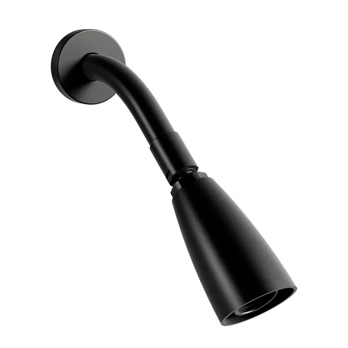 Regadera de Cono Negra con Brazo y Chapetón Iguazú Helvex - H-202EB
