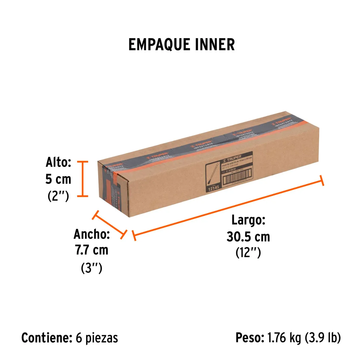 Cincel de Corte Frío 3/4" x 10" Truper - 12145