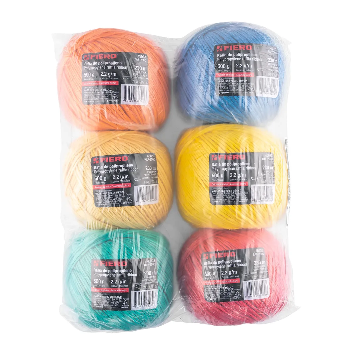 Rafia de Color 230 m Calibre 2.2 g/m Truper - 45033