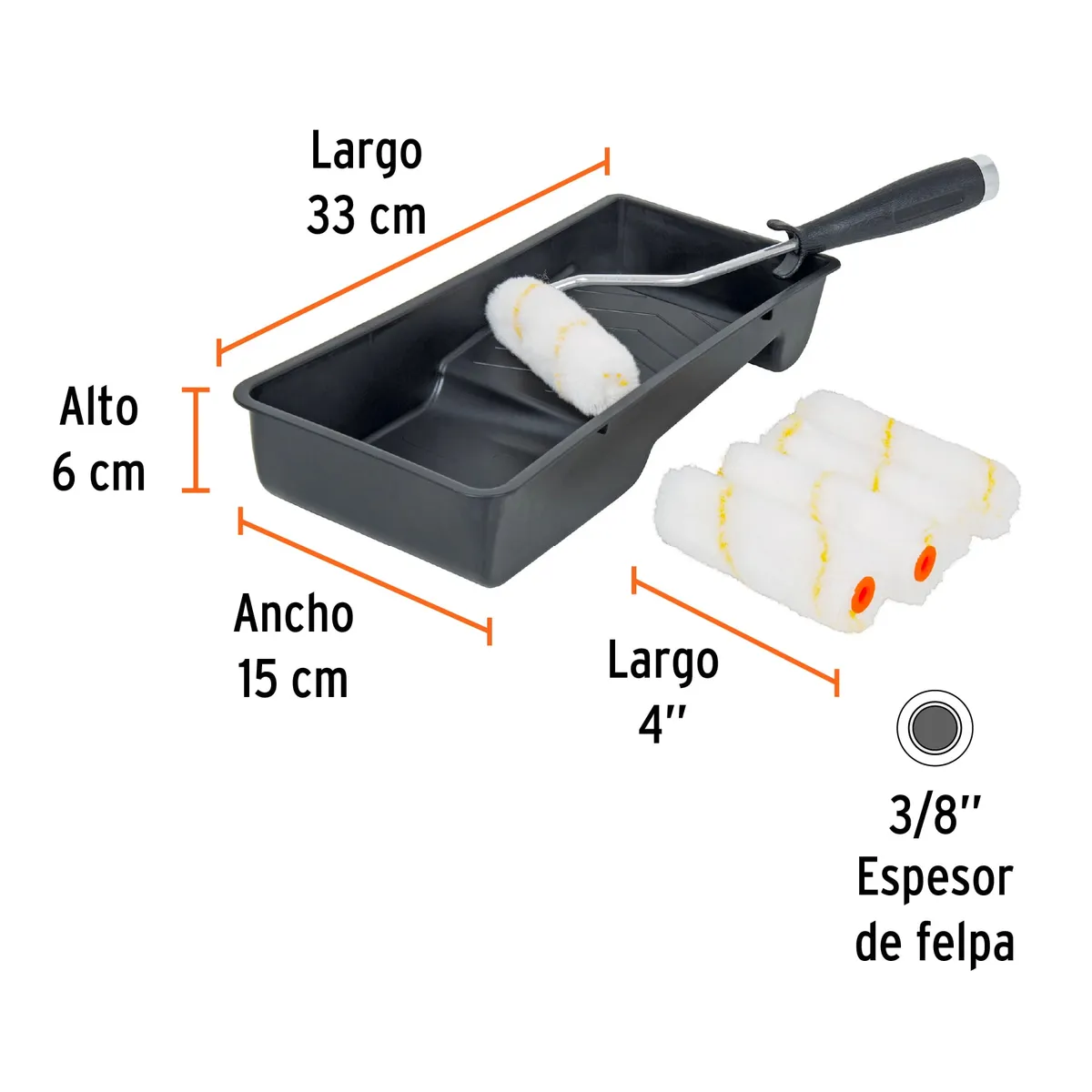Kit de Charola 4" Truper - 15023