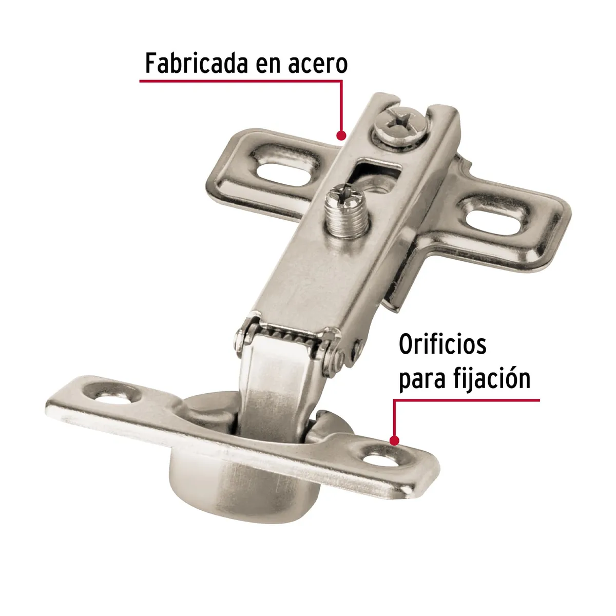 Bolsa con 2 Bisagras Bidimensionales 95° Truper - 43156