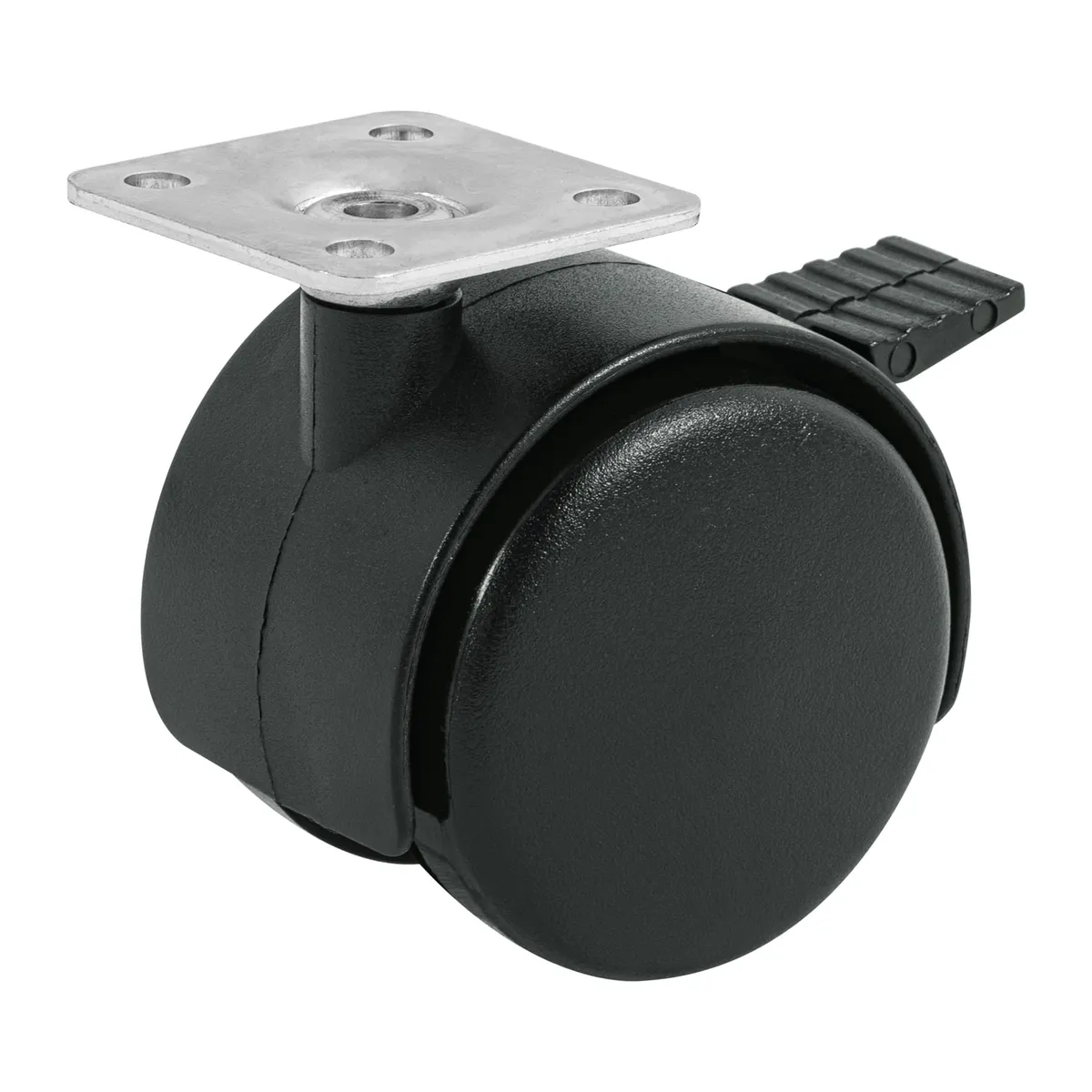 Rueda Tipo Yoyo con Placa con Freno 50 mm Fiero - 44389