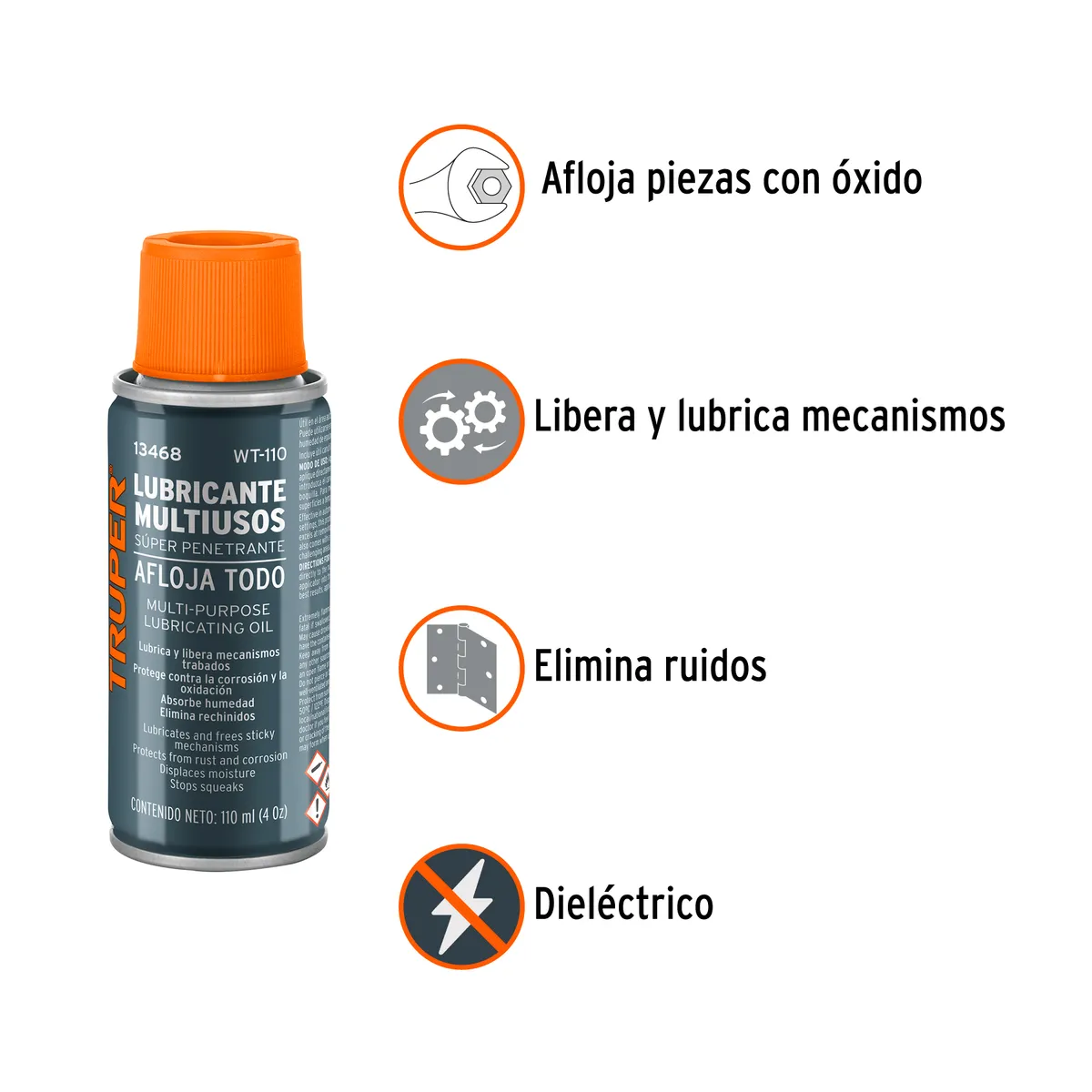 Lubricante Multiusos 110 ml Truper WT-110 - 13468