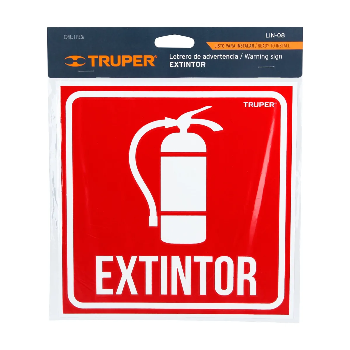 Letrero de Señalización "Extintor" Truper - 18434