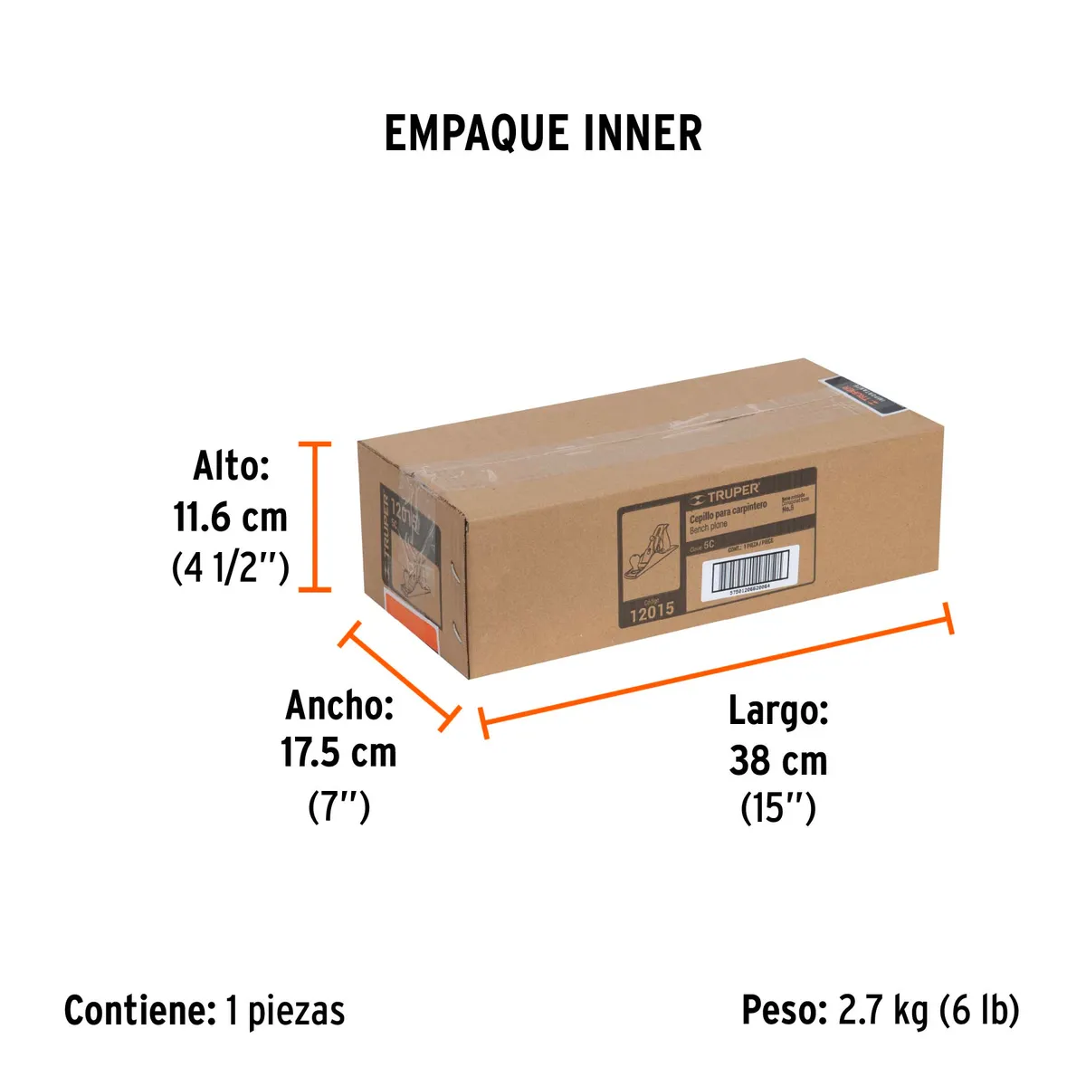 Cepillo Carpintero Base Estriada #5 Truper - 12015