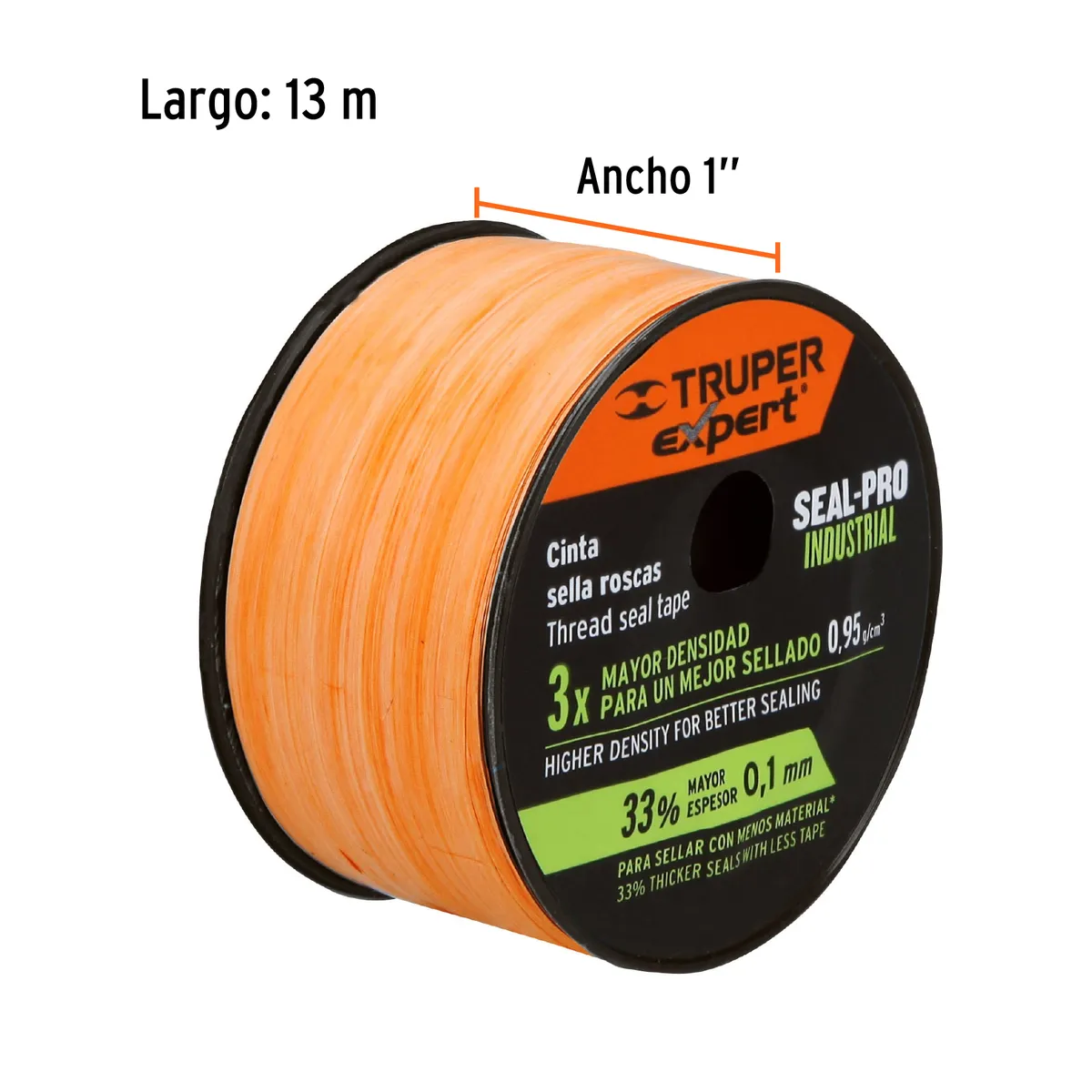 Cinta Sella Roscas Profesional Truper Expert 1" x 13 m - 12518