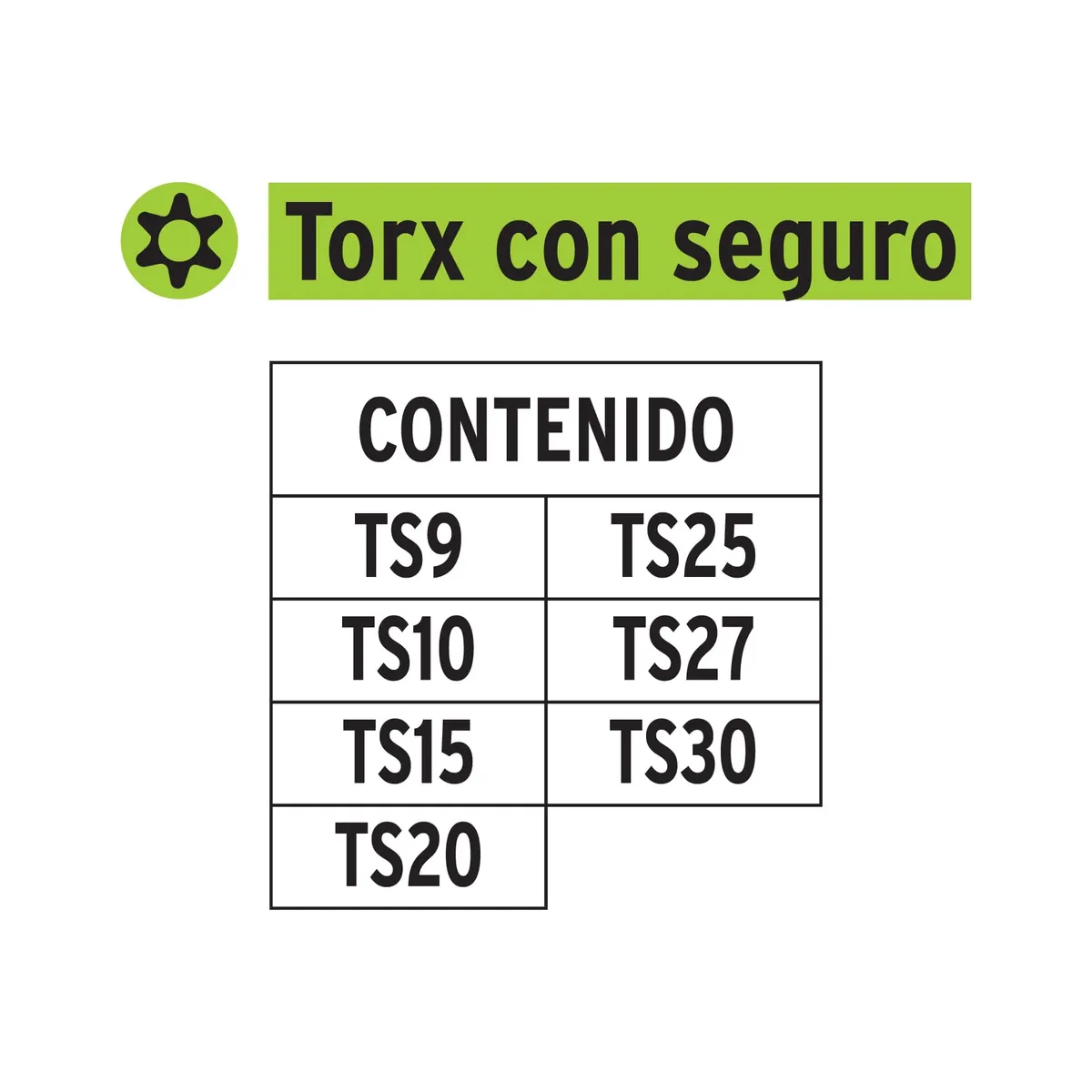 Juego de 7 Puntas Torx Combinadas con Seguro Largas Truper - 17797