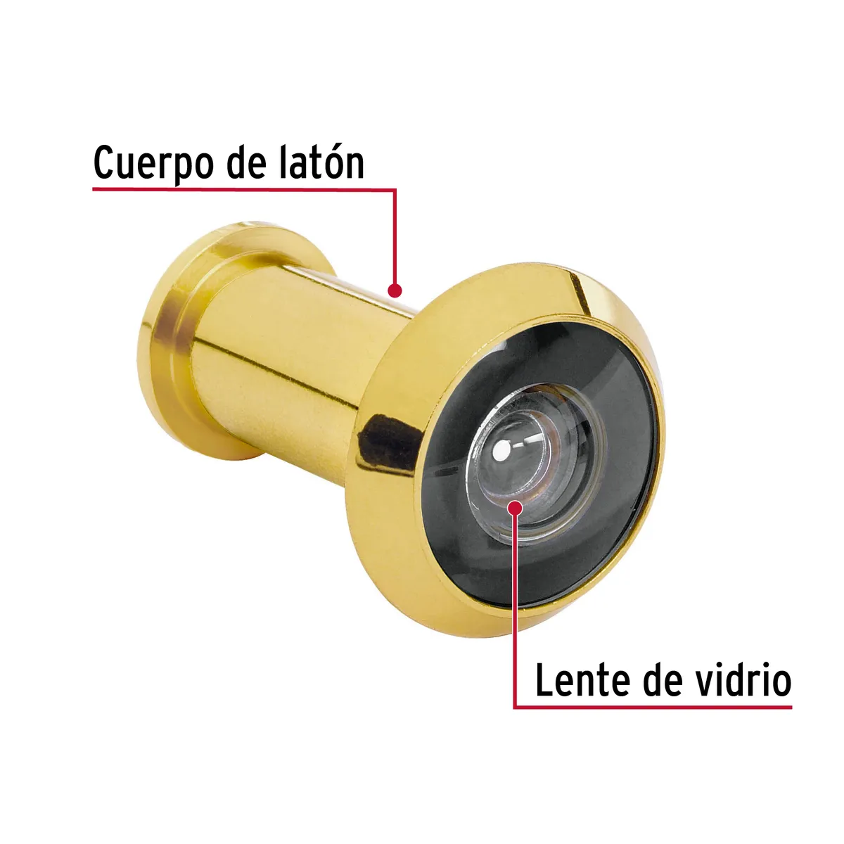 Mirilla de Seguridad Latón MIRI-1 Truper - 43672