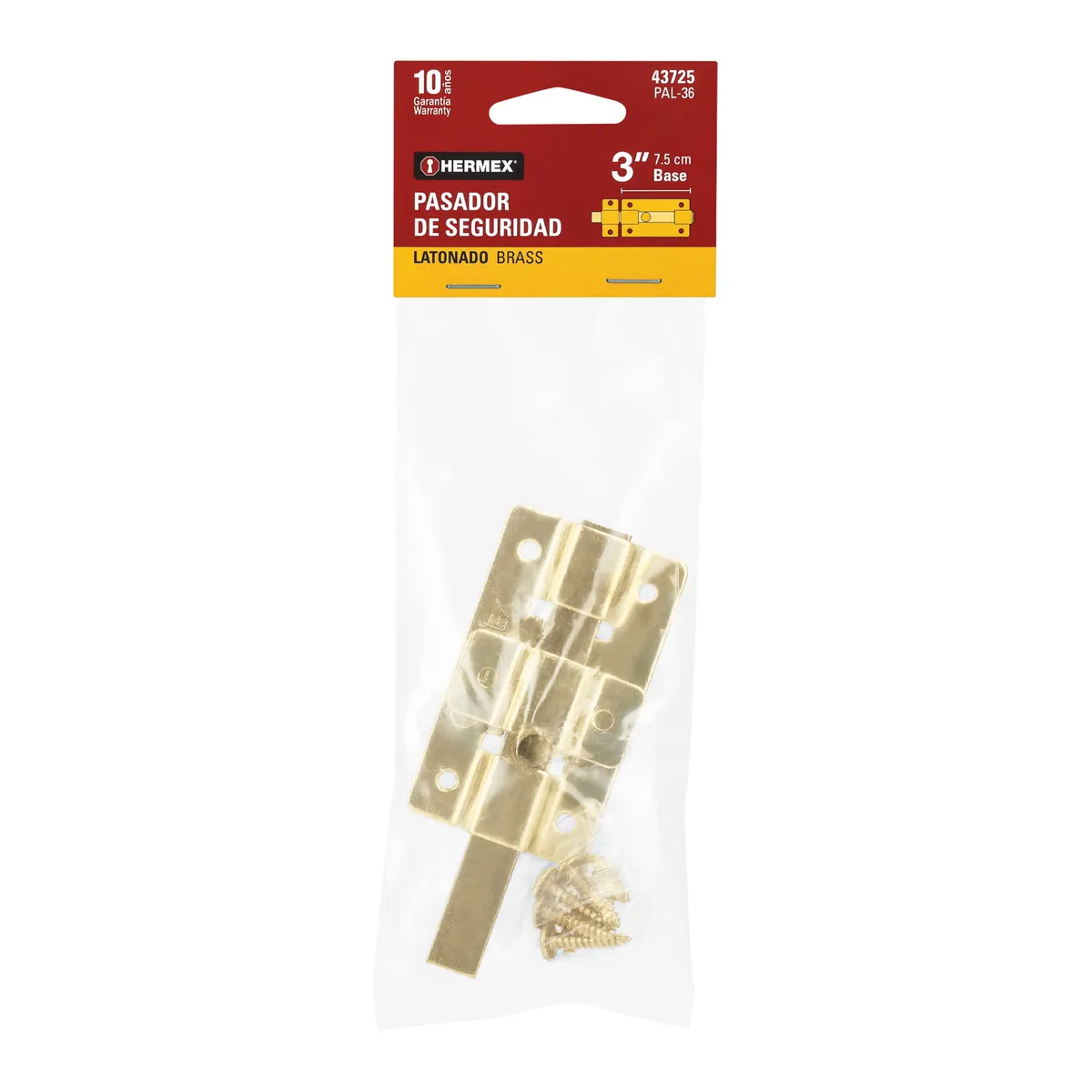 Pasador de Barra Plana 3" Latón PAL-36 Truper - 43725