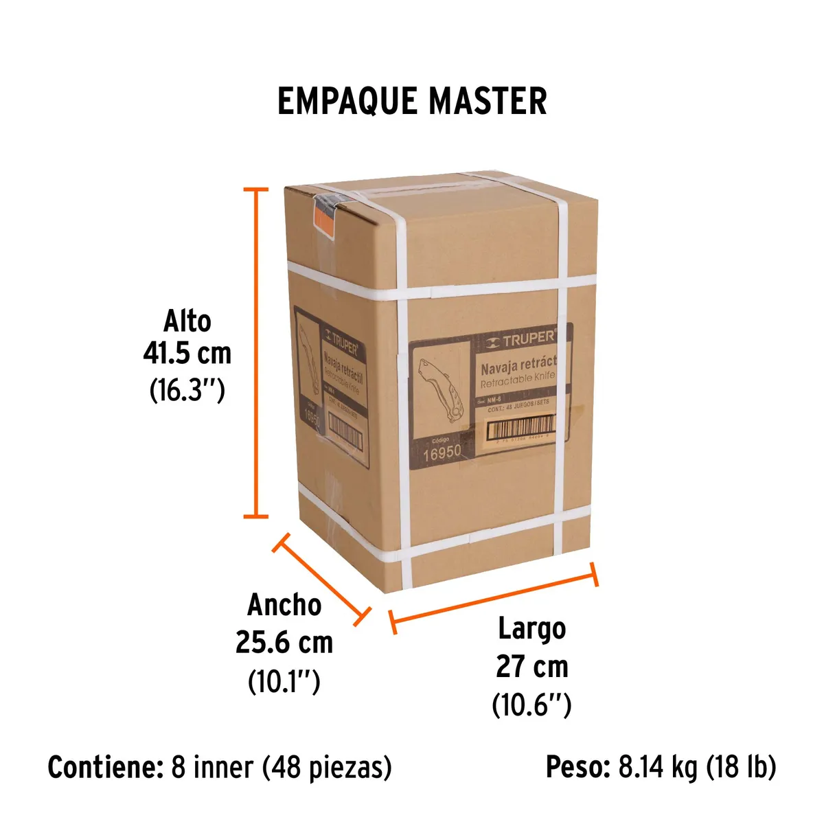 Navaja Retráctil 7" Cuerpo de Aluminio Truper - 16950