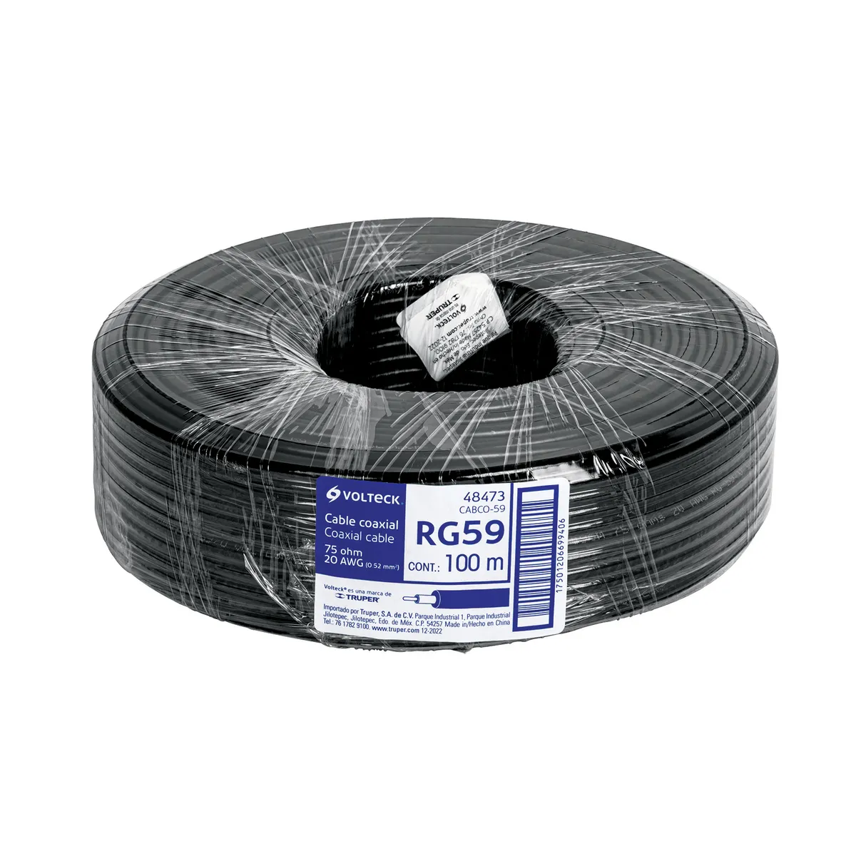 Cable Coaxial RG6 Volteck - Tramo de 5 Metros
