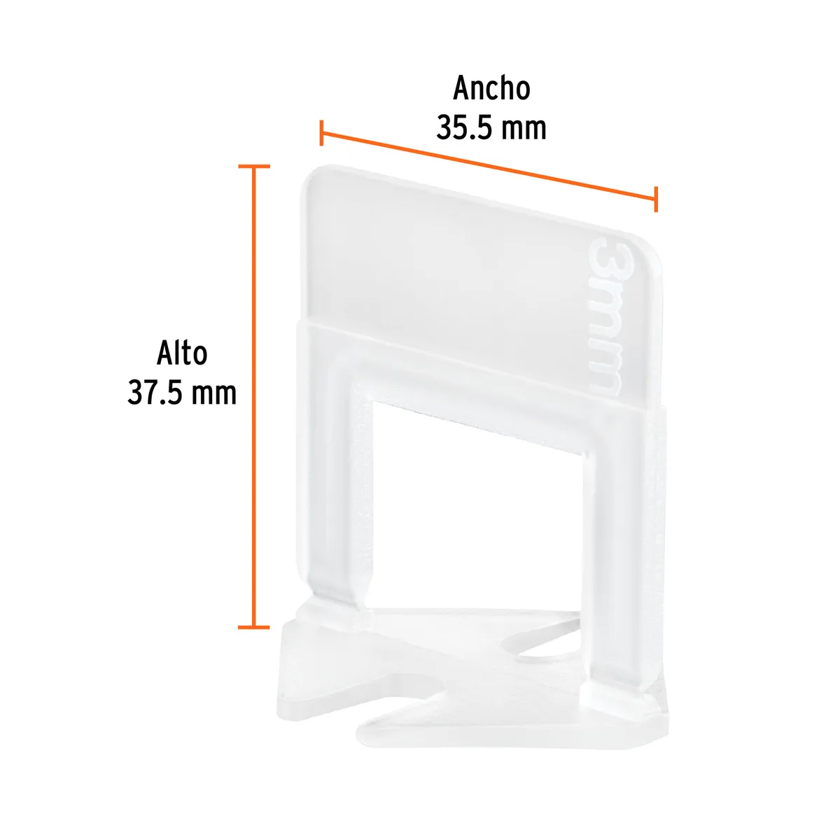 Bolsa con 100 Anclas para Nivelación 3 mm Truper - 102877