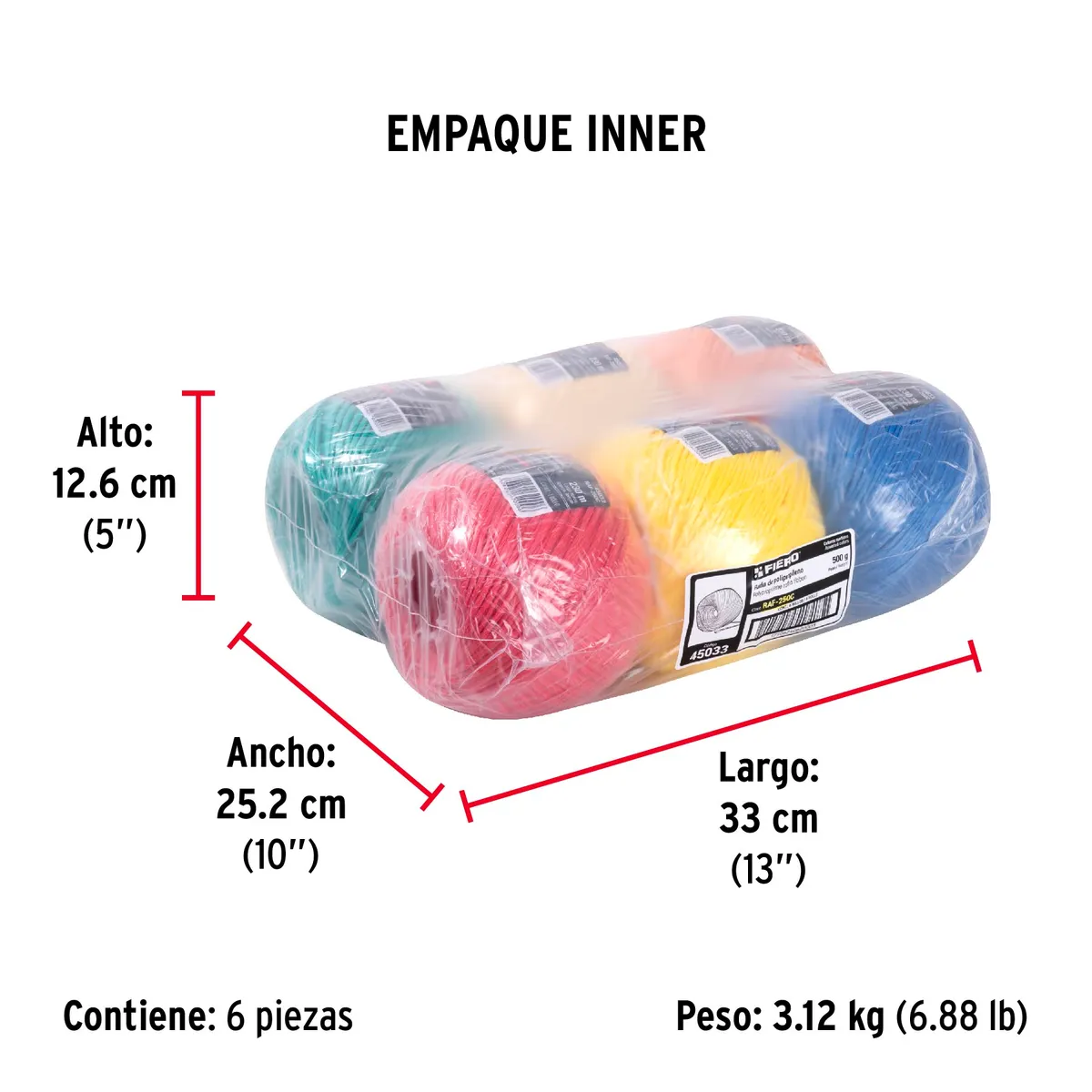 Rafia de Color 230 m Calibre 2.2 g/m Truper - 45033