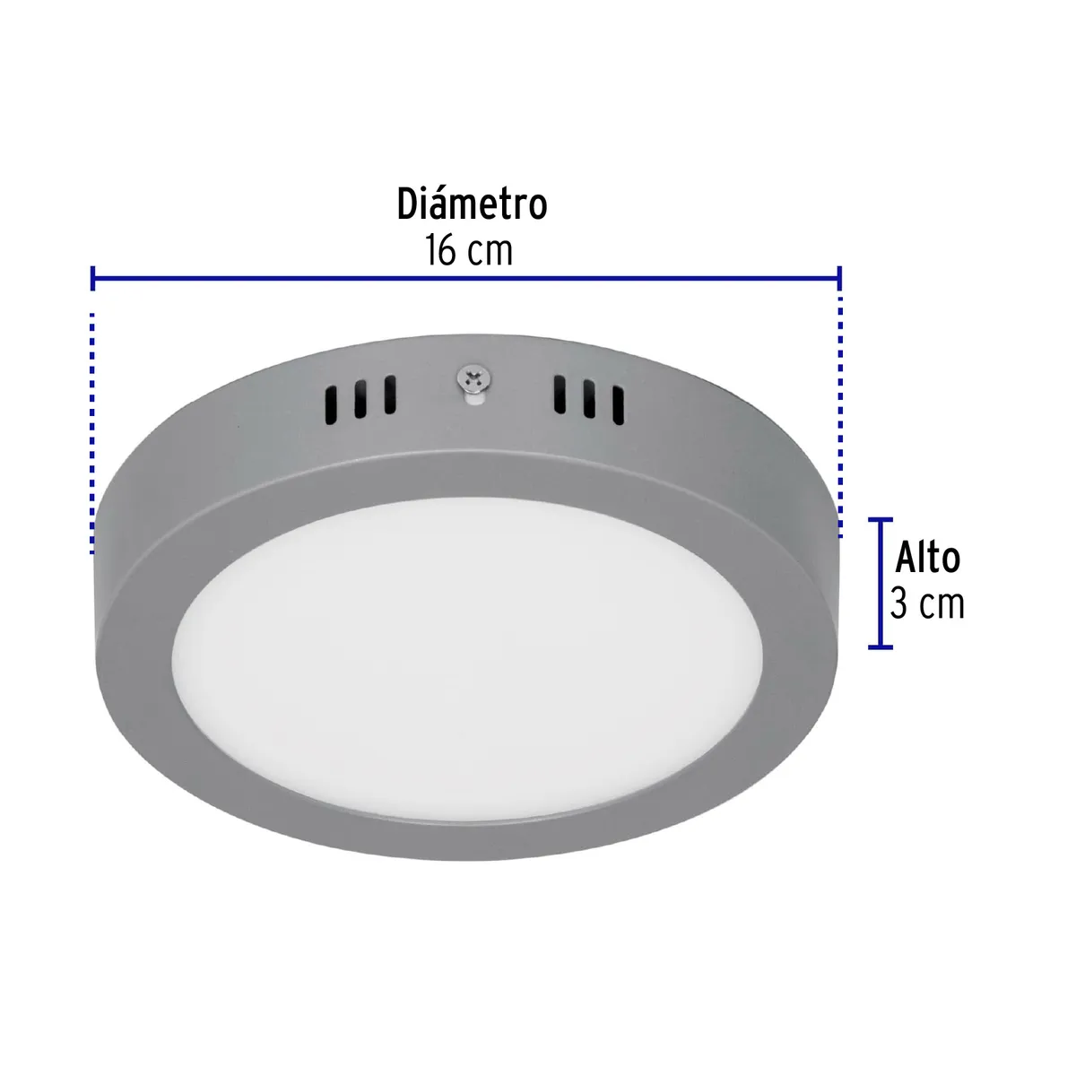 Luminario LED de Plafón 12 W Redondo Gris Volteck - 47347
