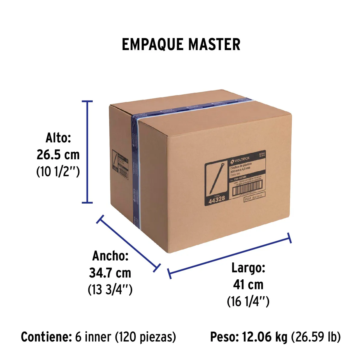 Bolsa con 50 Cinchos de Plástico 50 lb 300 x 4.5 mm Truper - 44328