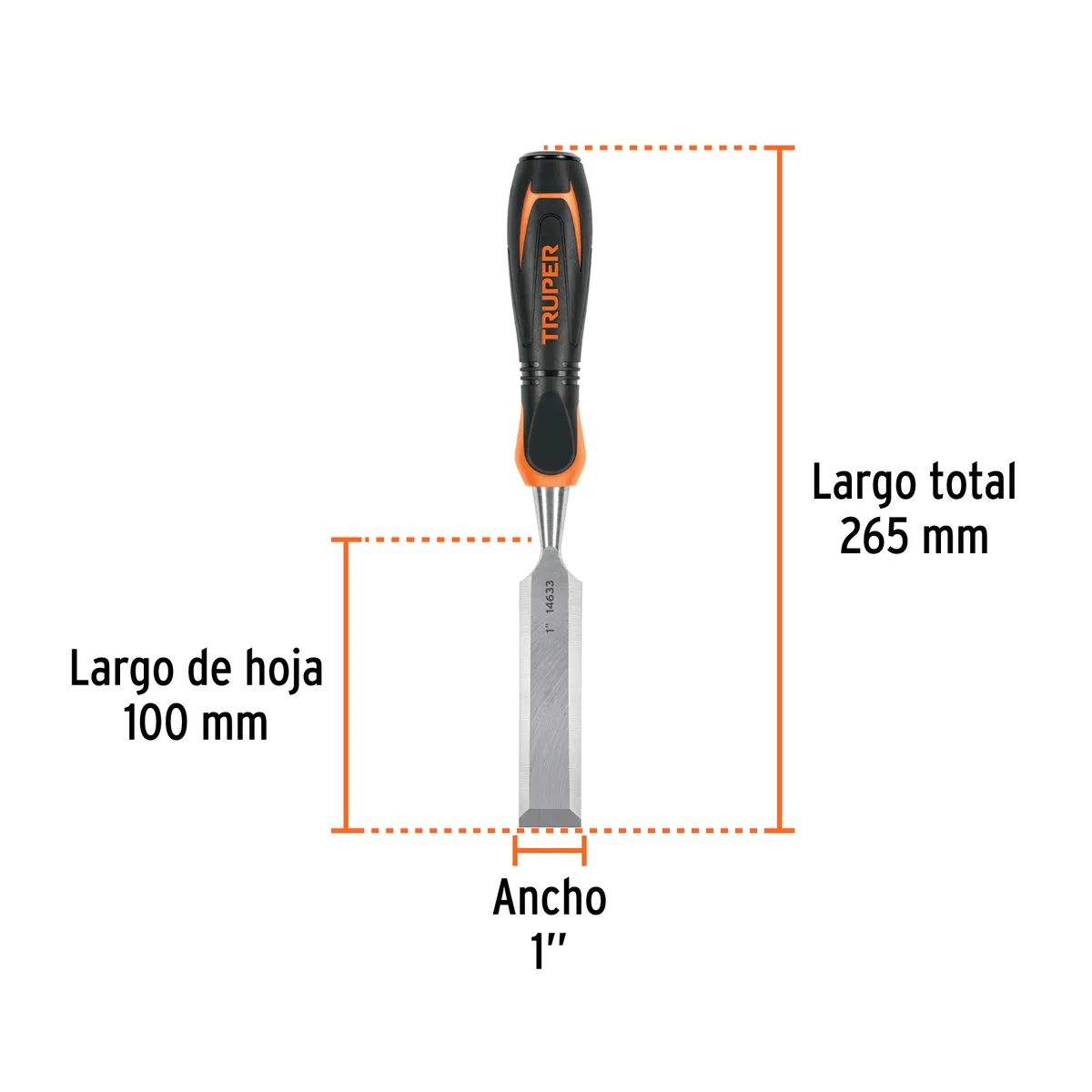 Formón 1" Mango Comfort Grip Truper - 14633