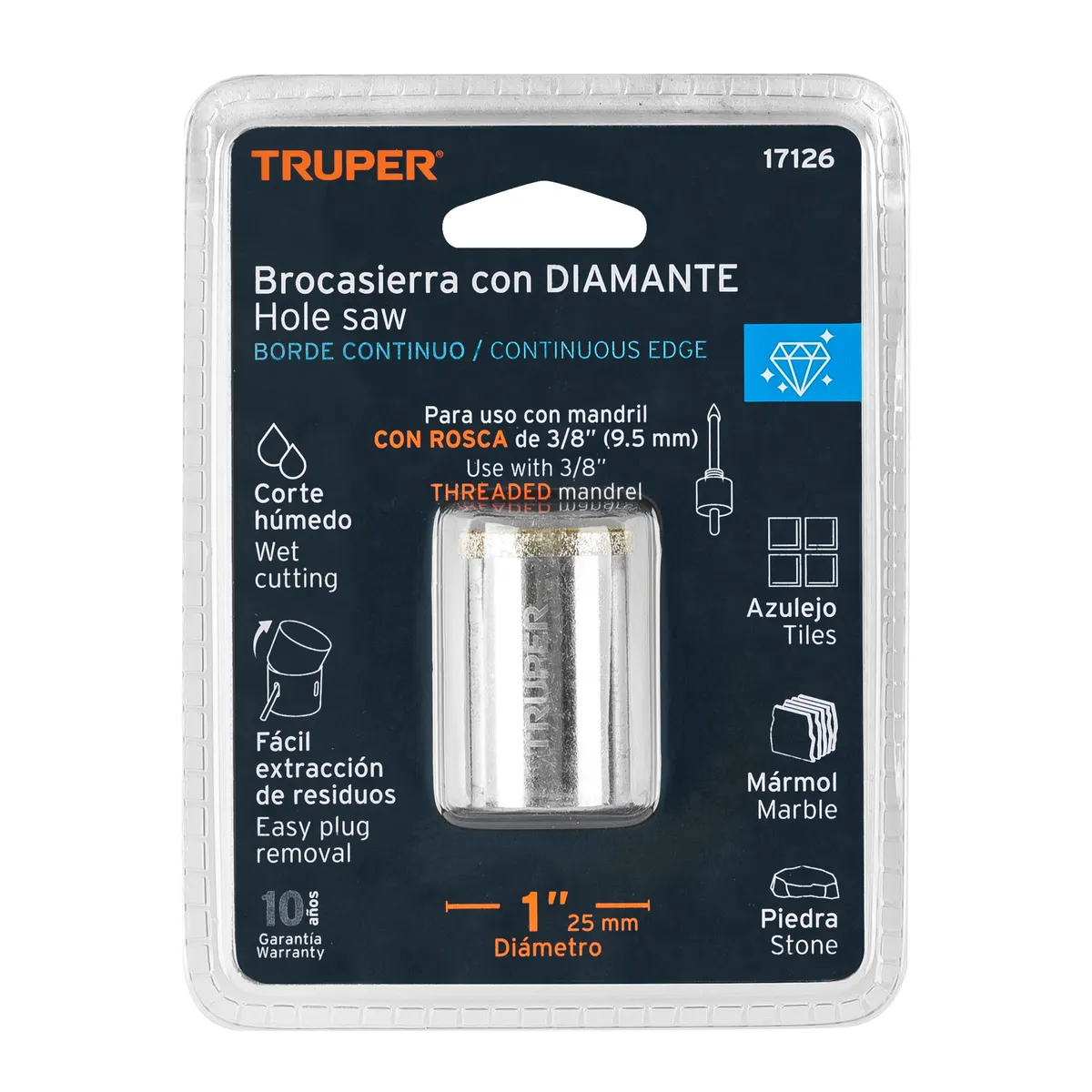 Brocasierra de Diamante Borde Continuo 1" Truper - 17126