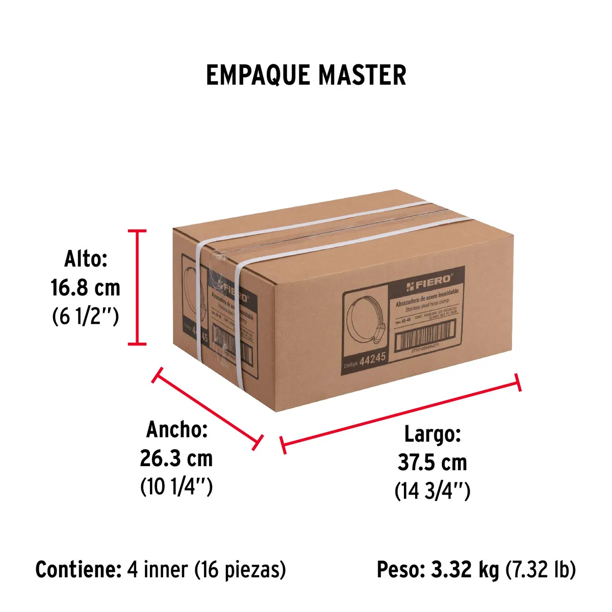 Bolsa con 5 Abrazaderas sin Fin Reforzadas #48 Truper - 44245